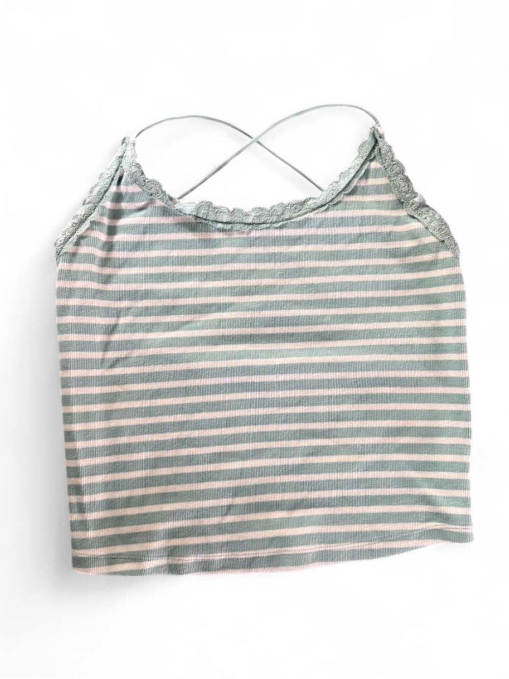 AE Strappy Go Lucky Cropped Lace
Tank Top - L - Aqua